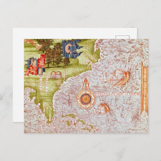 Kaart van Florida en de Antillen (Voorkant / Achterkant)