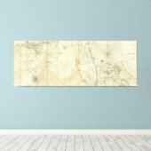  kaart van Florida en de Bahama's (1776) Canvas Afdruk (Insitu (Houten vloer))