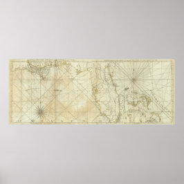  kaart van Florida en de Bahama's (1776) Poster