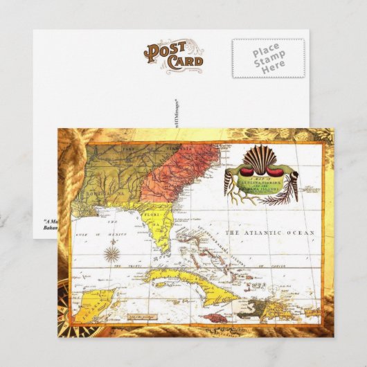 kaart van Florida en de Caraïben (Voorkant / Achterkant)