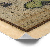 Kaart van Florida en het Caribisch gebied (1588) Poster (Hoek)