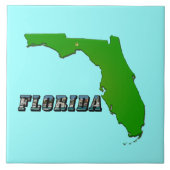Kaart van Florida en tekst Tegeltje (Voorkant)