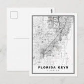 Kaart van Florida Keys (Voorkant / Achterkant)