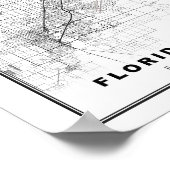 Kaart van Florida Keys Poster (Hoek)