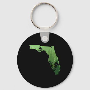 Kaart van Florida Mountain Bike Rijder Mtb Fietssp Sleutelhanger