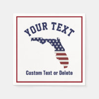 Kaart van Florida | Patriottische Amerikaanse vlag
