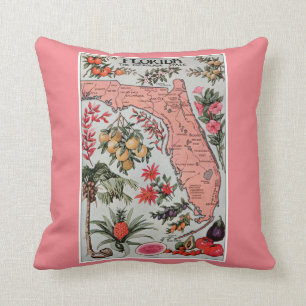 kaart van Florida Pillow Kussen