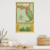 Kaart van Florida Poster (Keuken)