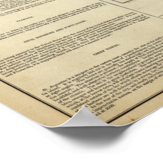 Kaart van Florida Poster (Hoek)