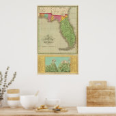 Kaart van Florida Poster (Keuken)