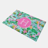 Kaart van Florida Preppy Palm Beach Pattern Monogr Deurmat (Schuin)