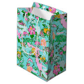 Kaart van Florida Preppy Palm Beach Pattern Monogr Medium Cadeauzakje (Achterkant Gekanteld)