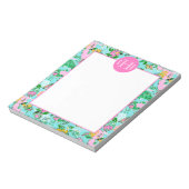 Kaart van Florida Preppy Palm Beach Pattern Monogr Notitieblok (Linkerzijde)