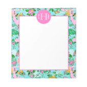 Kaart van Florida Preppy Palm Beach Pattern Monogr Notitieblok (Voorkant)