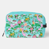 Kaart van Florida Preppy Palm Beach Pattern Monogr Toilettasje (Achterkant)