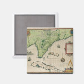 Kaart van Florida, uit 'Brevis Narratio' Magneet (Voorkant / Achterkant)