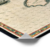 Kaart van Florida, uit 'Brevis Narratio' Poster (Hoek)