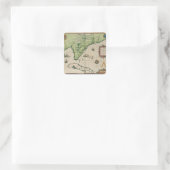 Kaart van Florida, uit 'Brevis Narratio' Vierkante Sticker (Tas)