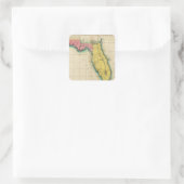 Kaart van Florida Vierkante Sticker (Tas)