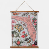  kaart van Florida Wall Hangend Wandkleed (Voorkant)