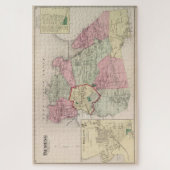  Kaart van Flushing Queens (1873) Legpuzzel (Verticaal)