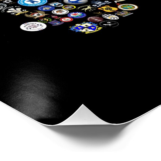 Kaart van Football (Cymru) Perfect Poster (Hoek)