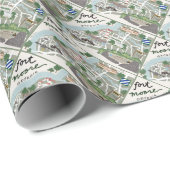 Kaart van Fort Moore Gift Wrap Cadeaupapier (Rol Hoek)