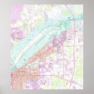  kaart van Fort Myers Florida (1958) Poster