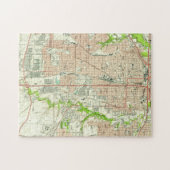 kaart van Fort Worth Texas (1955) Legpuzzel (Horizontaal)