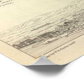  kaart van Frankfurt Duitsland (1837) Poster (Hoek)