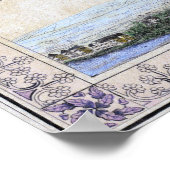 kaart van Frankfurt Duitsland (1845) Poster (Hoek)