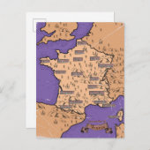  kaart van Frankrijk (Voorkant / Achterkant)