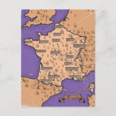 kaart van Frankrijk (Voorkant)