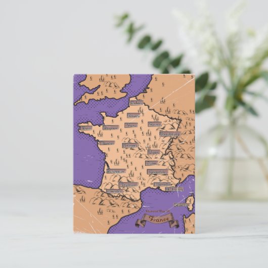 kaart van Frankrijk (Staand voorkant)
