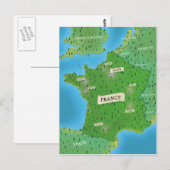 kaart van Frankrijk (Voorkant / Achterkant)