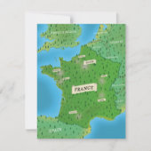 kaart van Frankrijk (Voorkant)
