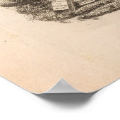 kaart van Frankrijk (1809) Poster (Hoek)