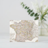  kaart van Frankrijk (1850) (Staand voorkant)