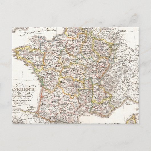  kaart van Frankrijk (1850) (Voorkant)