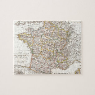  kaart van Frankrijk (1850) Legpuzzel