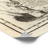 Kaart van Frankrijk 2 Poster (Hoek)