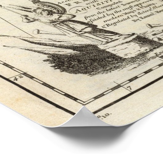 Kaart van Frankrijk 2 Poster (Hoek)