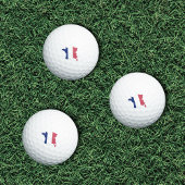 Kaart van Frankrijk met Franse vlag Golfballen