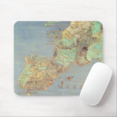 Kaart van Frankrijk, Spanje en Noordwest-Afrika Muismat (Met muis)