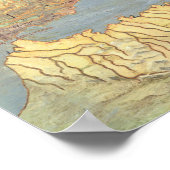 Kaart van Frankrijk, Spanje en Noordwest-Afrika Poster (Hoek)