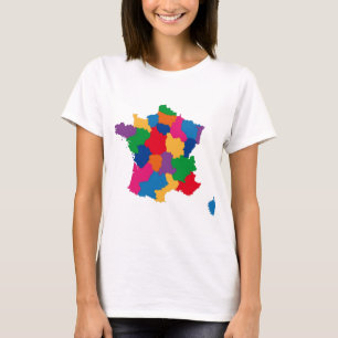Kaart van Frankrijk T-shirt