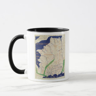 Kaart van Frankrijk uit "Geographia" Mok