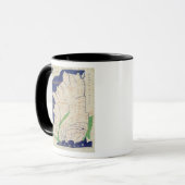 Kaart van Frankrijk uit "Geographia" Mok (Voorkant links)