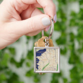 Kaart van Frankrijk uit "Geographia" Sleutelhanger (Hand)