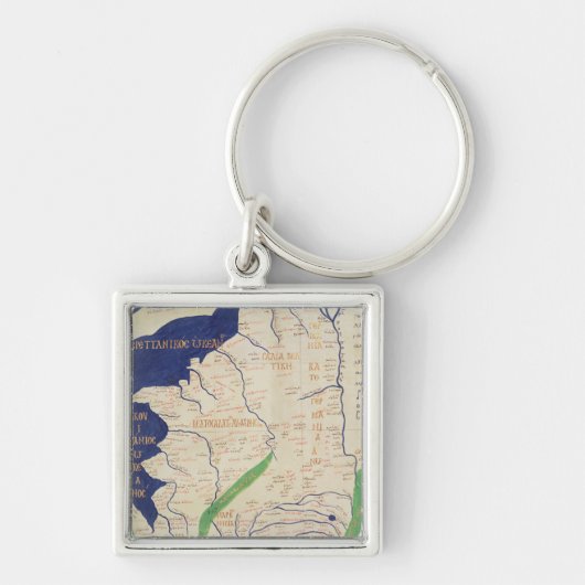 Kaart van Frankrijk uit "Geographia" Sleutelhanger (Voorkant)